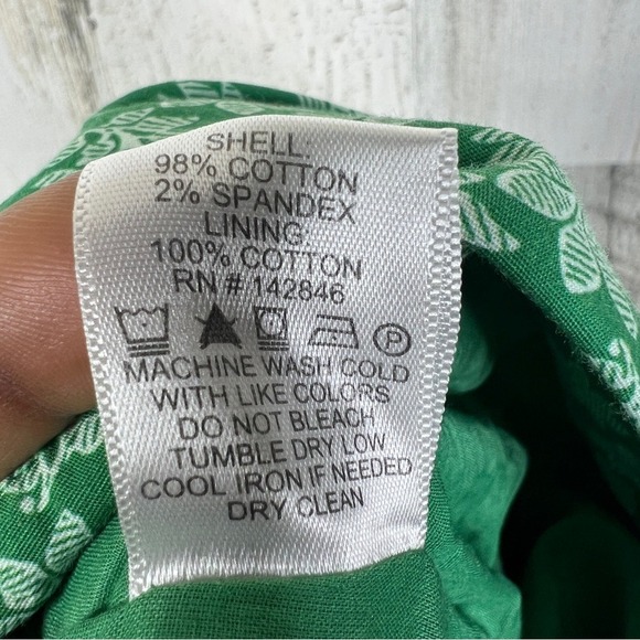 RHODE Green Asymmetric Felicity Scalloped Ruffle Skirt Women's Size 6 - Picture 6 of 13